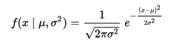 Normal distribution function